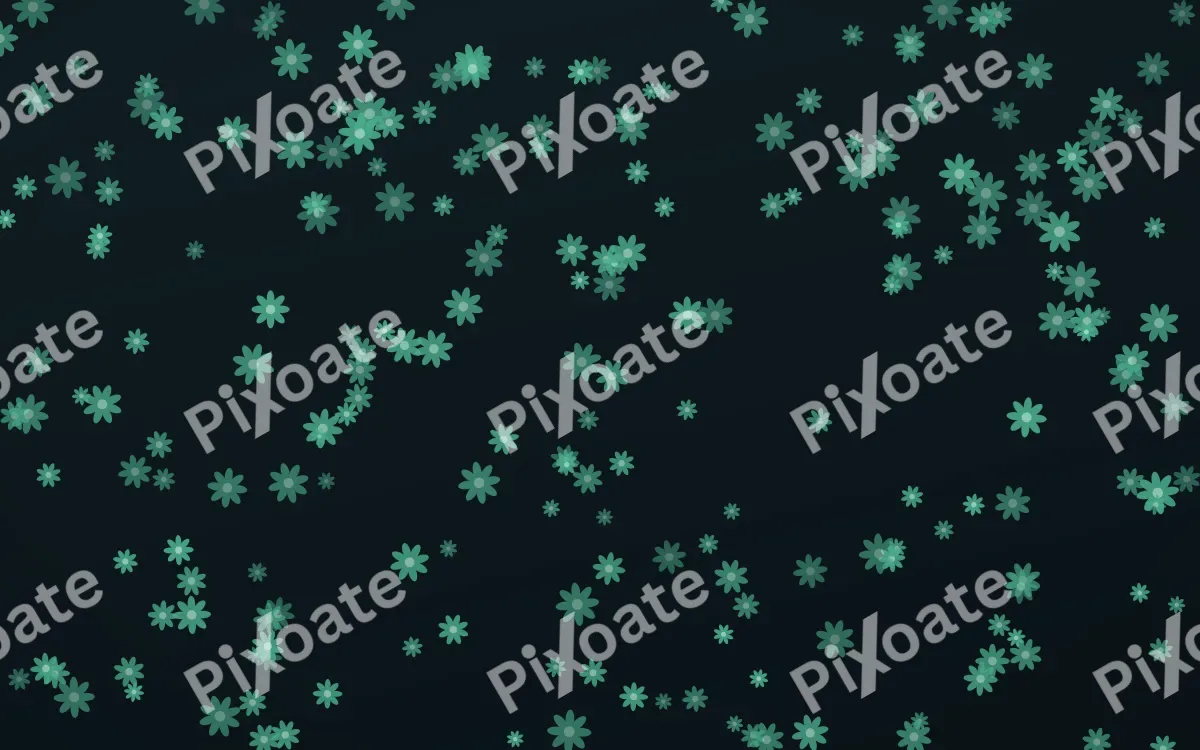 Midnight Garden Daisies Dense — dark green and black floral background