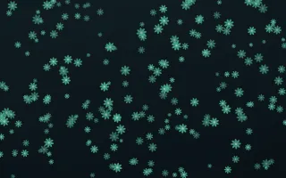 Midnight Garden Daisies Dense II — dark green and black floral background, variation II
