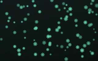 Mint Noir Daisies III — dark green and black floral background, variation III