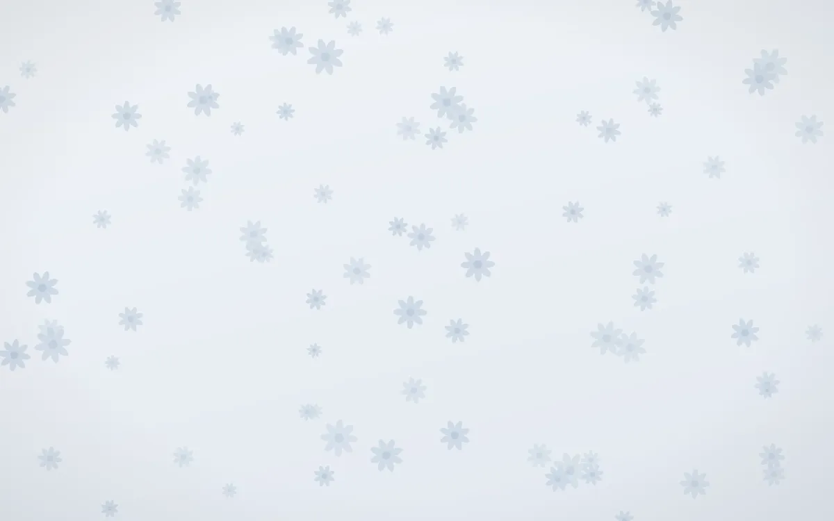 Mist Blue Daisies — light blue and white floral background
