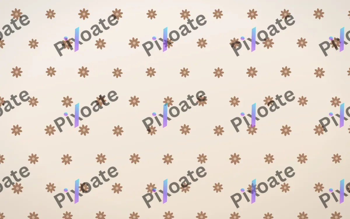 Mocha Milk Daisies Tiled — light orange and white floral background