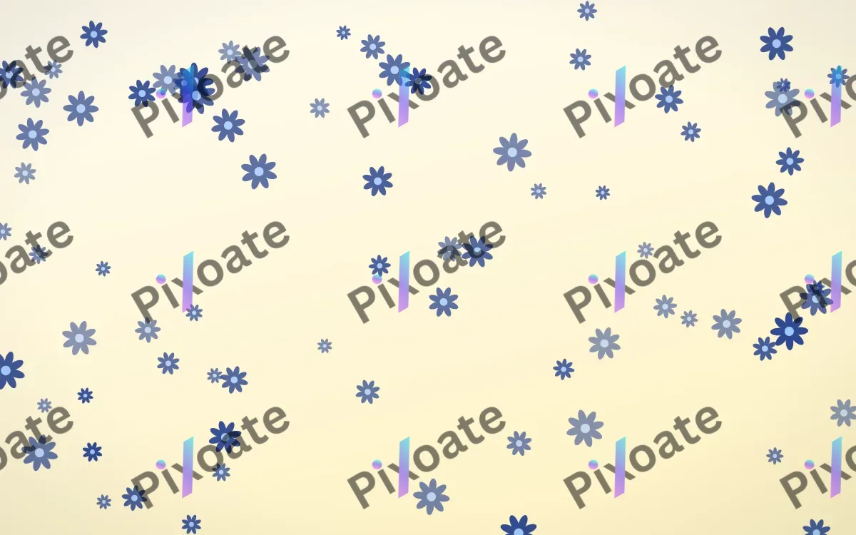 Navy Cream Daisies — light blue and white floral background