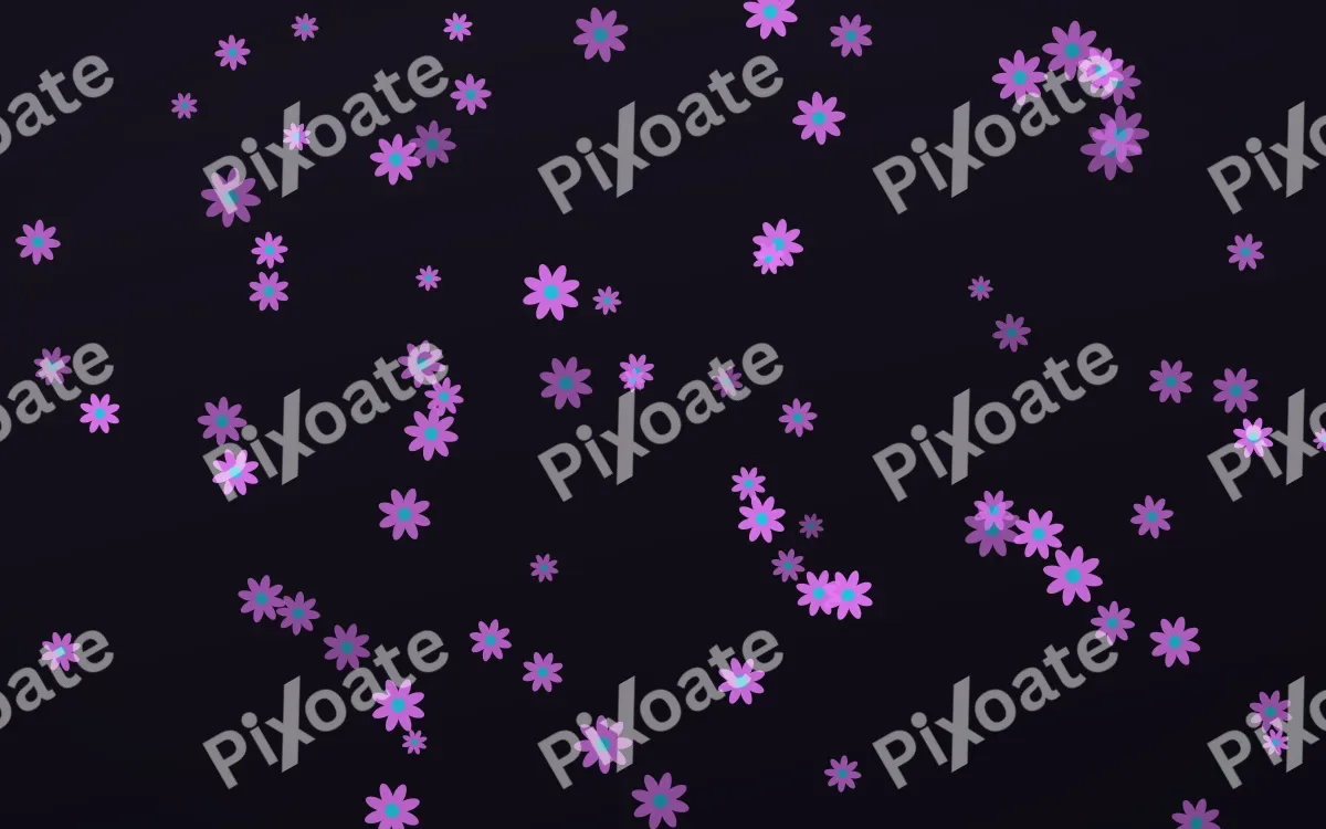 Neon Noir Daisies — dark purple, teal and black floral background