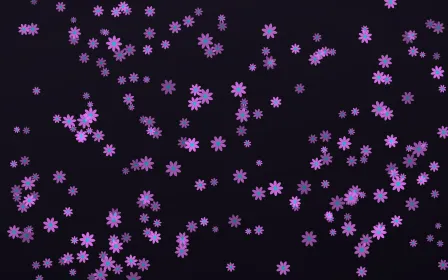 Neon Noir Daisies Dense — dark purple, teal and black floral background