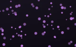 Neon Noir Daisies II — dark purple, teal and black floral background, variation II