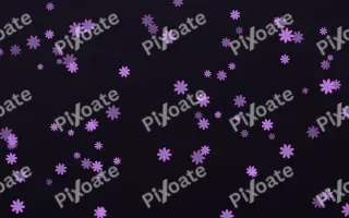 Neon Noir Daisies II — dark purple, teal and black floral background, variation II