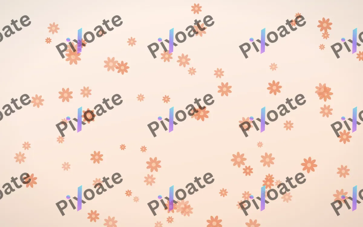 Peach Fuzz Daisies — light orange and white floral background