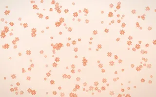 Peach Fuzz Daisies Dense — light orange and white floral background