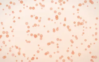 Peach Fuzz Daisies Dense II — light orange and white floral background, variation II