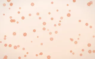 Peach Fuzz Daisies III — light orange and white floral background, variation III