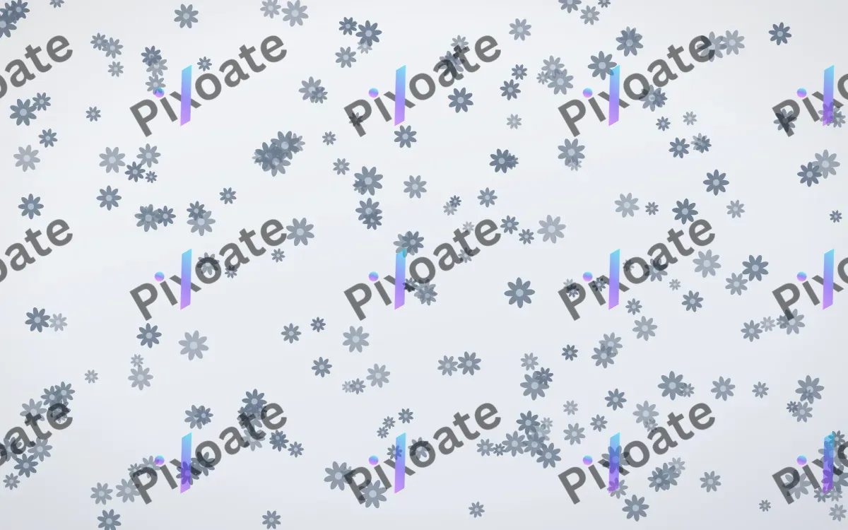 Slate Mist Daisies Dense — light blue and white floral background