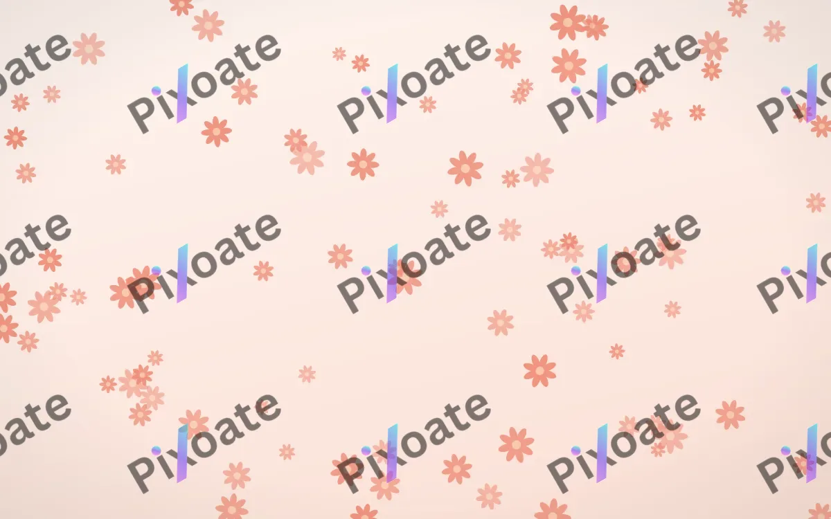 Sorbet Daisies — light red, orange and white floral background