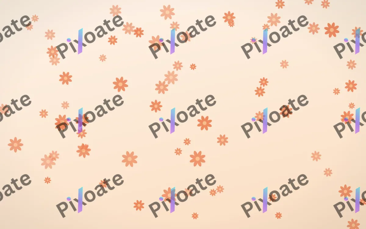 Sunset Pop Daisies — light orange and beige floral background