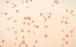 Sunset Pop Daisies II — light orange and beige floral background, variation II