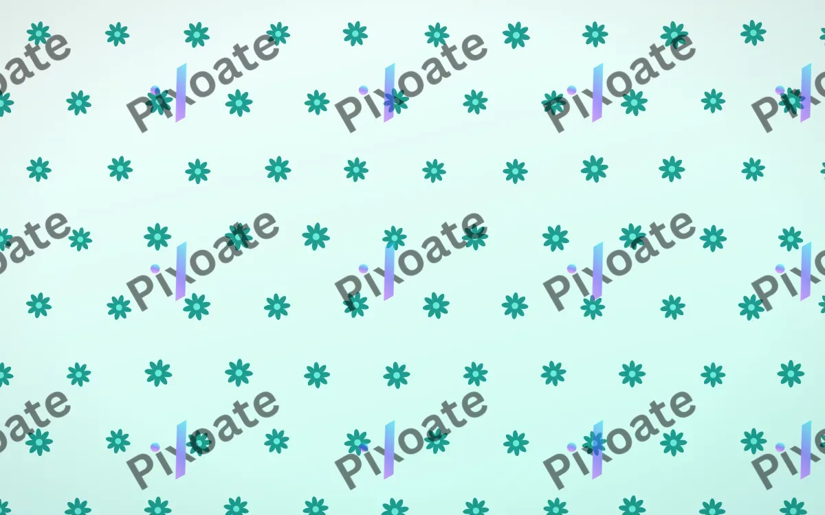 Teal Daisies — light teal and white floral background