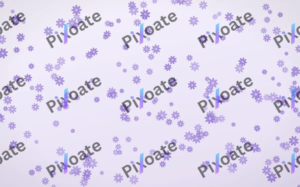 Wisteria Daisies Dense — light purple and white floral background