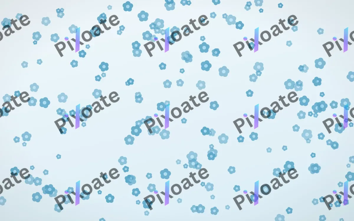 Arctic Frost Blooms Dense — light blue and white floral background