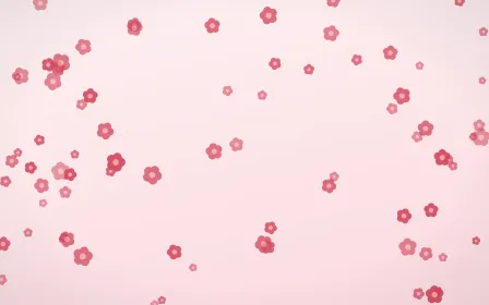 Cherry Soda Blooms — light red and white floral background