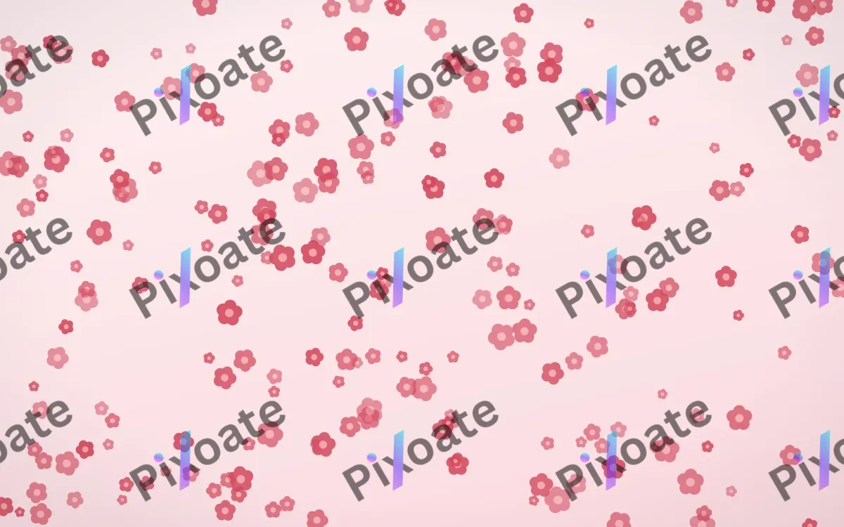 Cherry Soda Blooms Dense — light red and white floral background
