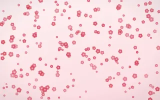 Cherry Soda Blooms Dense III — light red and white floral background, variation III