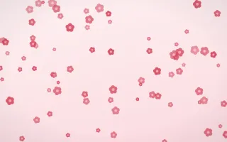 Cherry Soda Blooms II — light red and white floral background, variation II