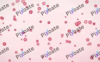 Cherry Soda Blooms II — light red and white floral background, variation II