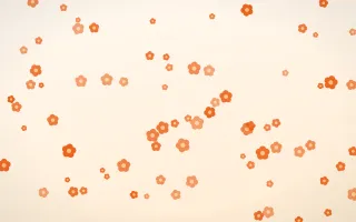 Coral Blooms II — light orange and white floral background, variation II