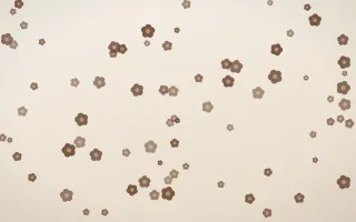 Espresso Blooms II — light brown, orange and beige floral background, variation II