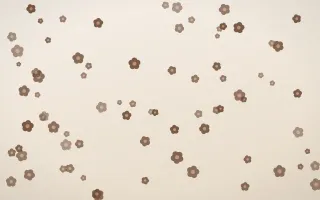 Espresso Blooms III — light brown, orange and beige floral background, variation III
