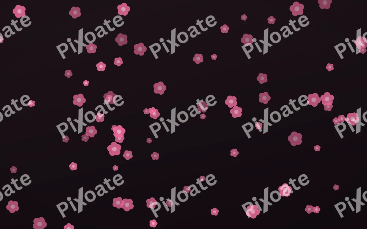 Flamingo Noir Blooms — dark pink and black floral background
