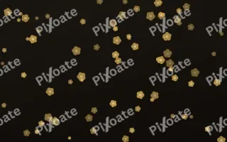 Golden Noir Blooms — dark gold, yellow and black floral background