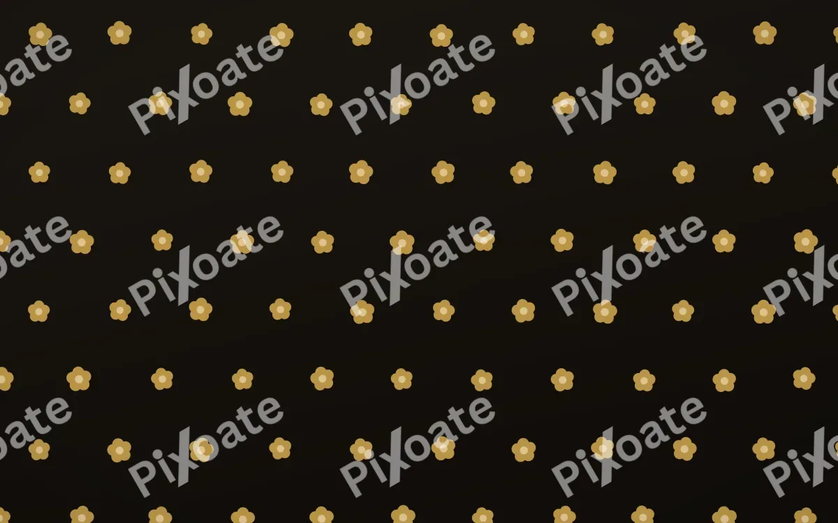 Golden Noir Blooms Tiled — dark gold, yellow and black floral background