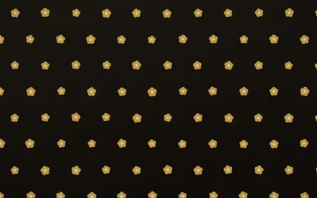Golden Noir Blooms Tiled — dark gold, yellow and black floral background