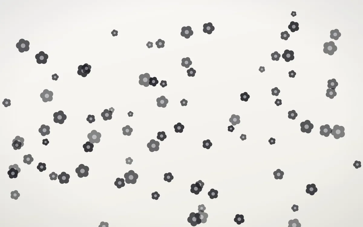 Inkline Blooms — light grey and white floral background