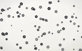 Inkline Blooms III — light grey and white floral background, variation III