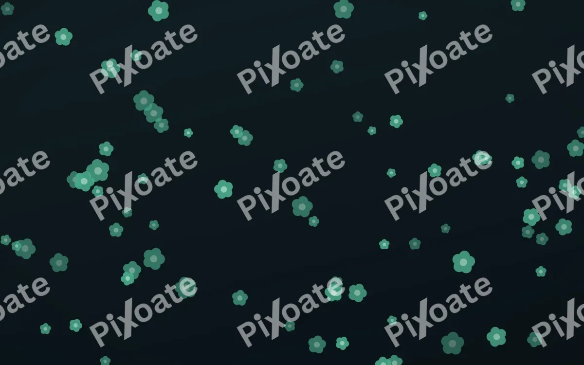 Midnight Garden Blooms — dark green and black floral background