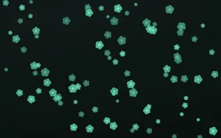 Mint Noir Blooms III — dark green and black floral background, variation III