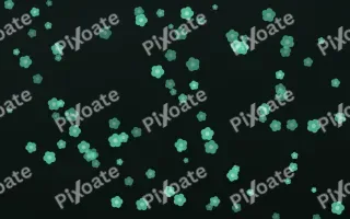 Mint Noir Blooms III — dark green and black floral background, variation III
