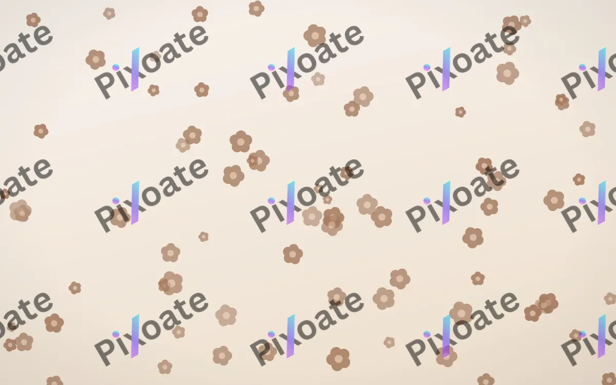 Mocha Milk Blooms — light orange and white floral background