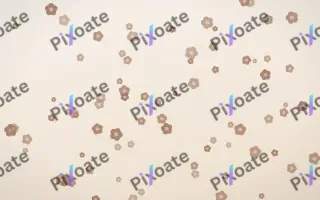 Mocha Milk Blooms III — light orange and white floral background, variation III