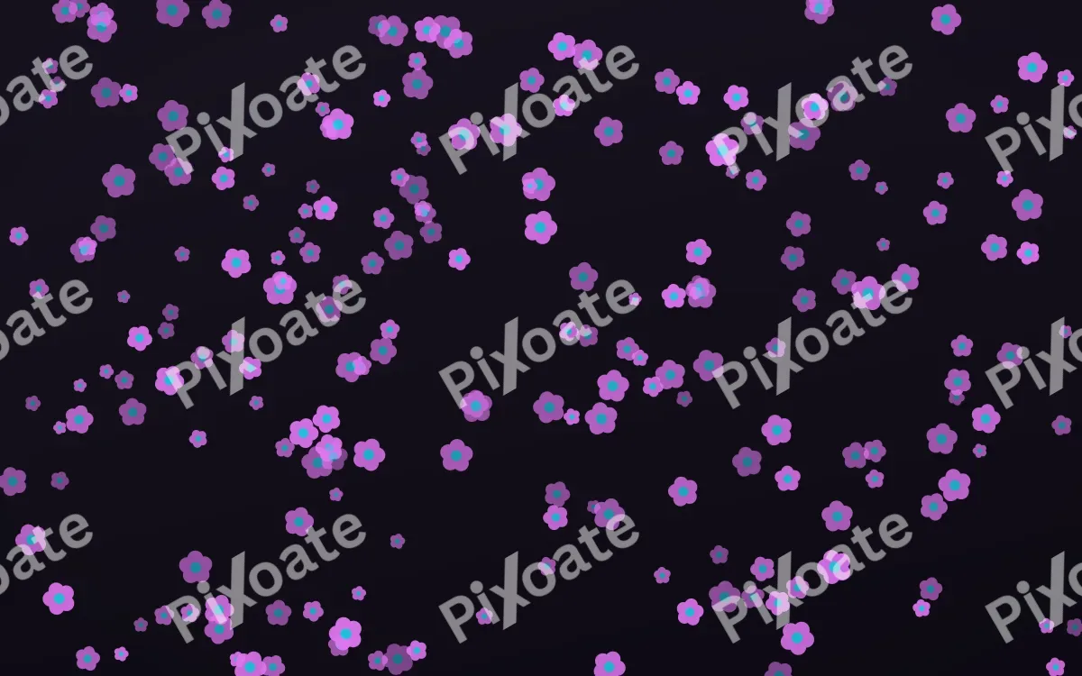 Neon Noir Blooms Dense — dark purple, teal and black floral background
