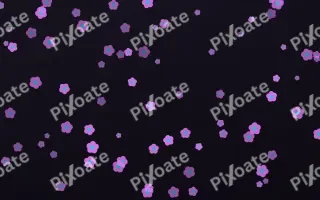 Neon Noir Blooms III — dark purple, teal and black floral background, variation III