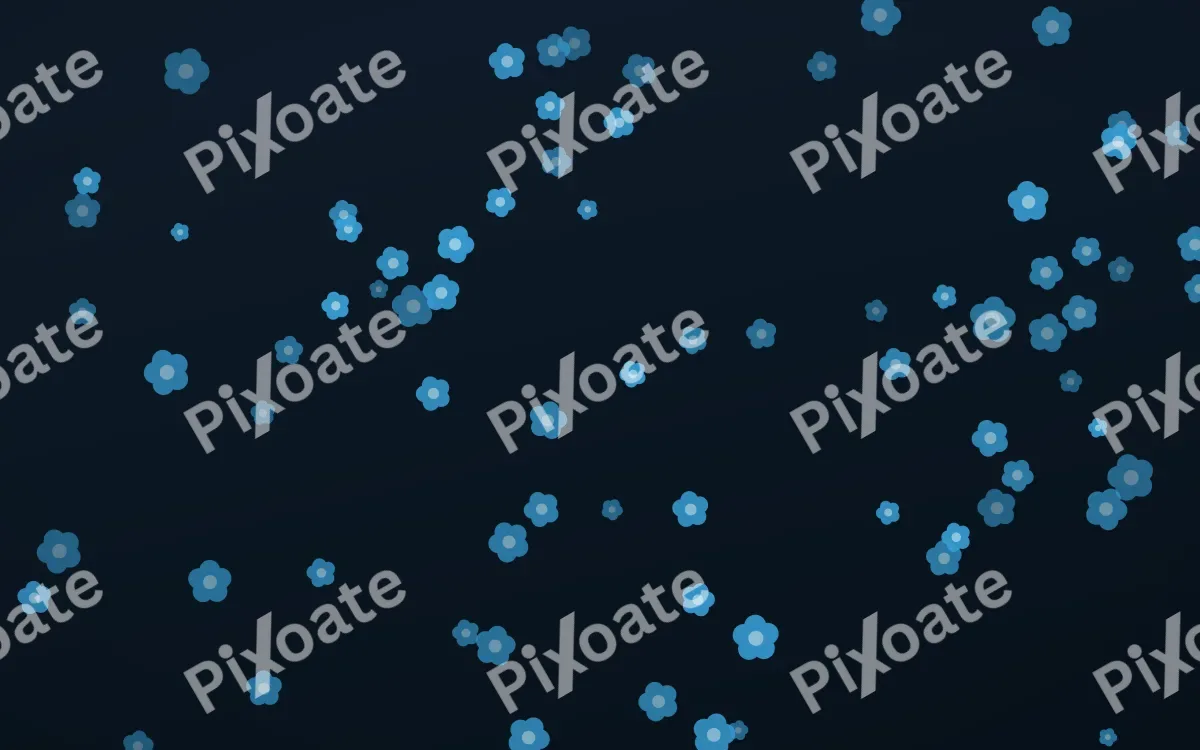 Ocean Ink Blooms — dark blue floral background