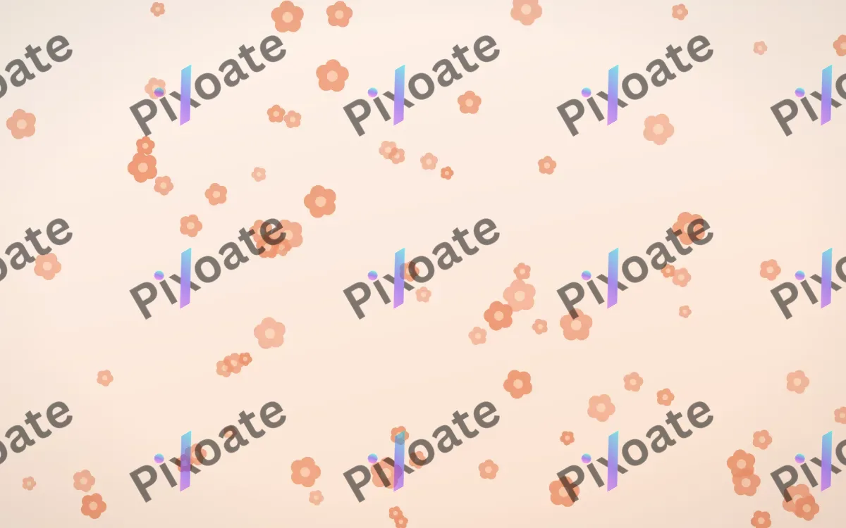 Peach Fuzz Blooms — light orange and white floral background