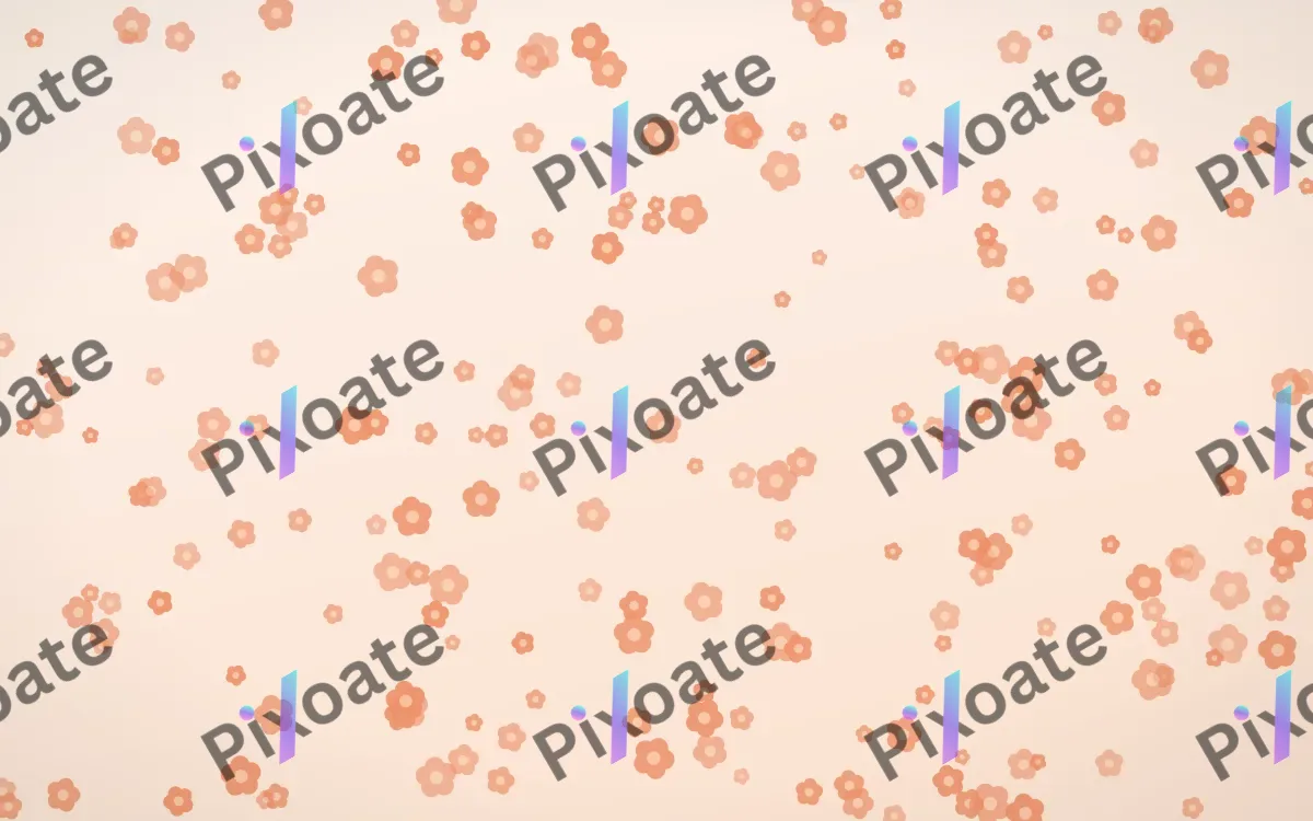 Peach Fuzz Blooms Dense — light orange and white floral background
