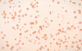 Peach Fuzz Blooms Dense II — light orange and white floral background, variation II