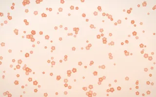 Peach Fuzz Blooms Dense III — light orange and white floral background, variation III