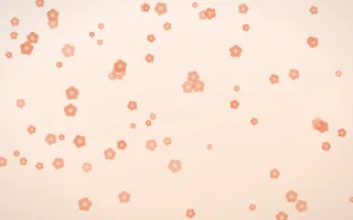 Peach Fuzz Blooms III — light orange and white floral background, variation III