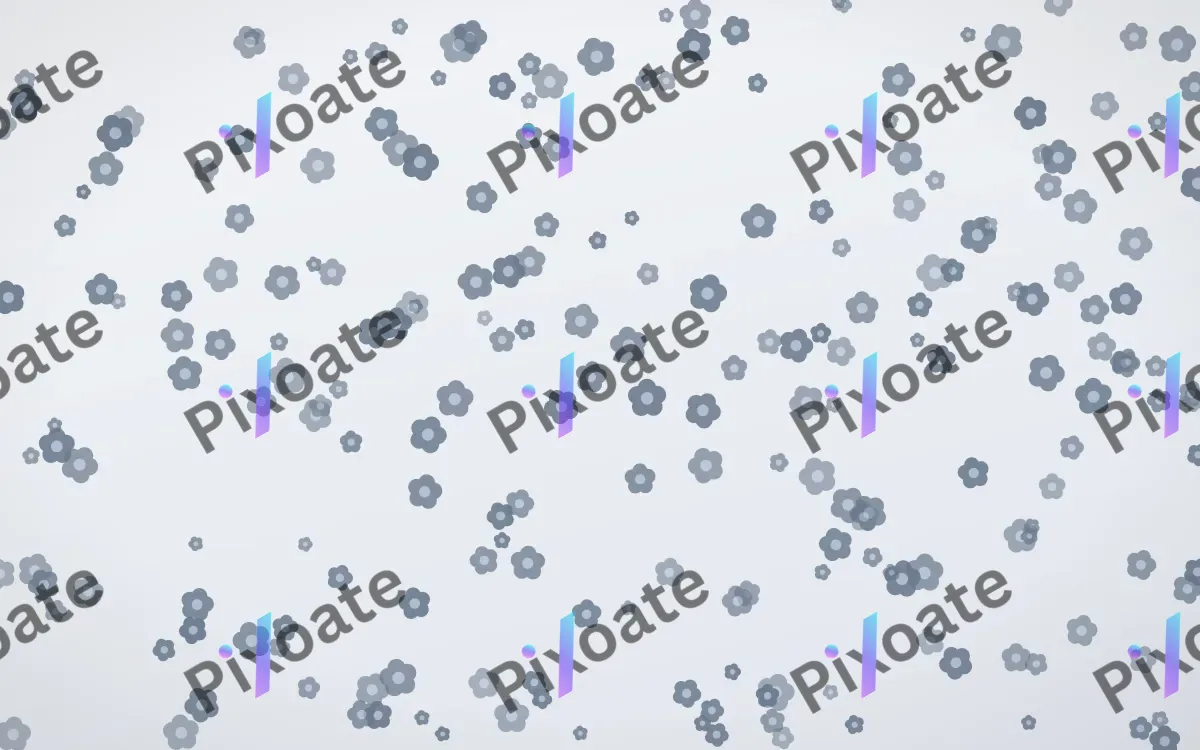 Slate Mist Blooms Dense — light blue and white floral background