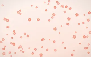 Sorbet Blooms III — light red, orange and white floral background, variation III
